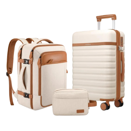 Juego de Equipaje de 3 Piezas Ukein con Valija, Mochila y Neceser