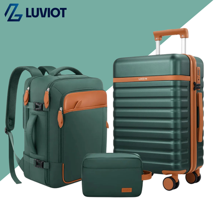 Juego de Equipaje de 3 Piezas Ukein con Valija, Mochila y Neceser