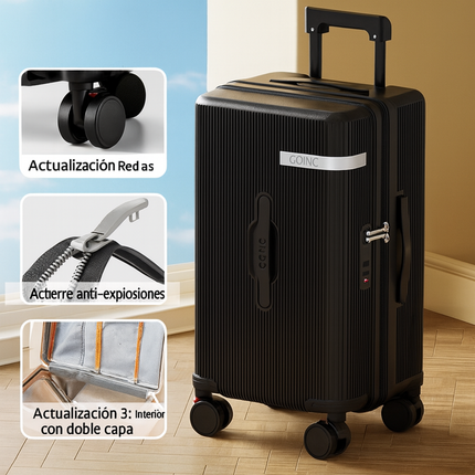 Valija de Viaje AirLine de Alta Capacidad en Policarbonato y ABS con Forro Interno y Divisiones Inteligentes