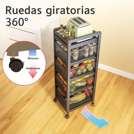 Frutera y Organizador SmartRack con Rueditas