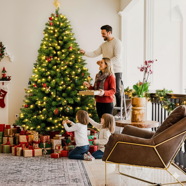 Árbol de Navidad MAGICA con mando a distancia y micro LEDs de colores integrados + REGALO.