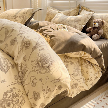 Juego de Cama Completo Estampado en Algodón y Poliéster