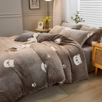 Juego de Ropa de Cama en Algodón y Lana