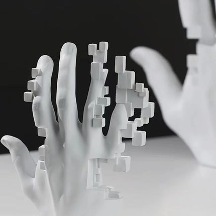 Estatua Artística de Mano en Resina para Decoración de Sala